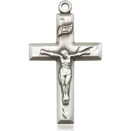 [2186SS] Sterling Silver Crucifix Medal