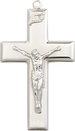 [2189SS] Sterling Silver Crucifix Medal