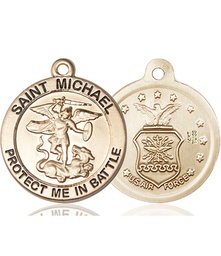 [1170KT1] 14kt Gold Saint Michael Air Force Medal