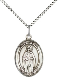 [8319SS/18SS] Sterling Silver Saint Odilia Pendant on a 18 inch Sterling Silver Light Curb chain