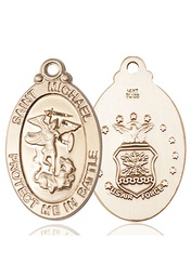 [1171KT1] 14kt Gold Saint Michael Air Force Medal