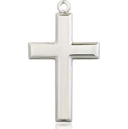 [2192SSY] Sterling Silver Cross Medal - With Box