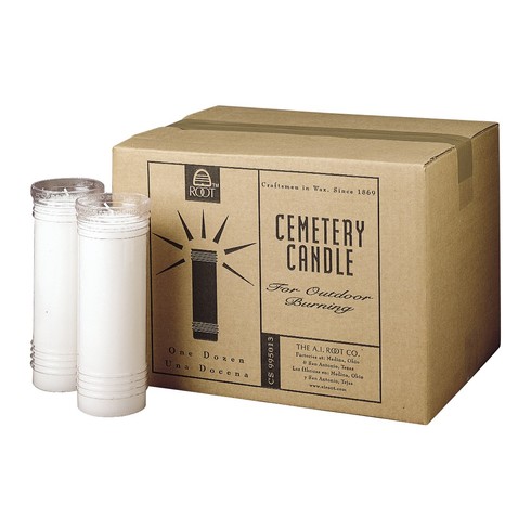 Clear Cemetery Candles