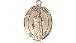 [8398GF] 14kt Gold Filled Saint Nathanael Medal
