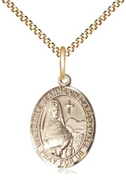 [8401GF/18G] 14kt Gold Filled Jeanne Chezard de Matel Pendant on a 18 inch Gold Plate Light Curb chain