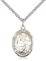 [8401SS/18S] Sterling Silver Jeanne Chezard de Matel Pendant on a 18 inch Light Rhodium Light Curb chain