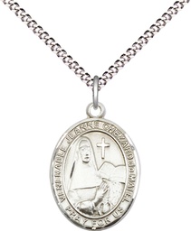 [8401SS/18S] Sterling Silver Jeanne Chezard de Matel Pendant on a 18 inch Light Rhodium Light Curb chain