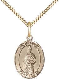 [8402GF/18G] 14kt Gold Filled Saint Eligius Pendant on a 18 inch Gold Plate Light Curb chain