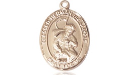 [8403GF] 14kt Gold Filled Blessed Herman the Cripple Medal