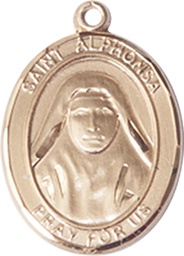 [8406GF] 14kt Gold Filled Saint Alphonsa Medal