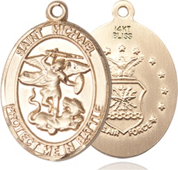 [1172KT1] 14kt Gold Saint Michael Air Force Medal