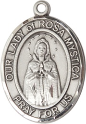 [8413SS] Sterling Silver Our Lady of Rosa Mystica Medal
