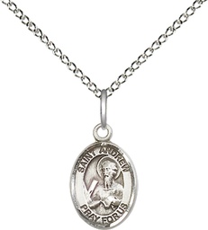 [9000SS/18SS] Sterling Silver Saint Andrew the Apostle Pendant on a 18 inch Sterling Silver Light Curb chain