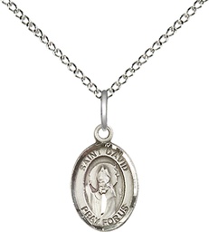 [9027SS/18SS] Sterling Silver Saint David of Wales Pendant on a 18 inch Sterling Silver Light Curb chain