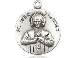 [2279SS] Sterling Silver Saint John Vianney Medal