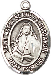 [8428SS] Sterling Silver Saint Maria Bertilla Boscardin Medal