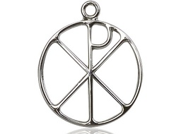 [2295SS] Sterling Silver Chi Rho Medal