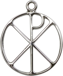 [2295SS] Sterling Silver Chi Rho Medal