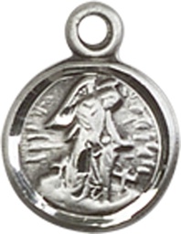 [2340SS] Sterling Silver Guardian Angel Medal