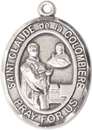 [8432SS] Sterling Silver Saint Claude de la Colombiere Medal