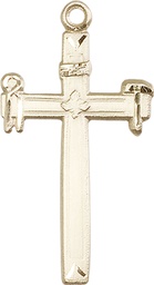 [2394GF] 14kt Gold Filled Carpenter Cross Medal