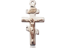 [2424GF/SS] Two-Tone GF/SS Greek Crucifix Medal