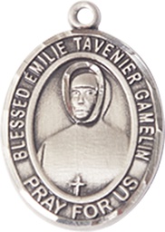 [8437SS] Sterling Silver Blessed Emilie Tavernier Gamelin Medal