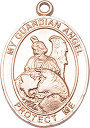 [8440GF] 14kt Gold Filled Guardian Angel Protector Medal