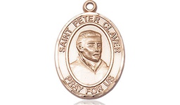 [8442GF] 14kt Gold Filled Saint Peter Claver Medal