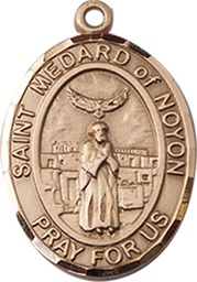 [8444GF] 14kt Gold Filled Saint Medard of Noyon Medal