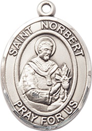 [8447SS] Sterling Silver Saint Norbert of Xanten Medal