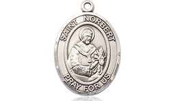 [8447SS] Sterling Silver Saint Norbert of Xanten Medal
