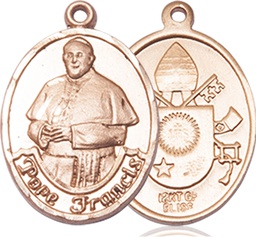 [8451GF] 14kt Gold Filled Pope Francis Medal