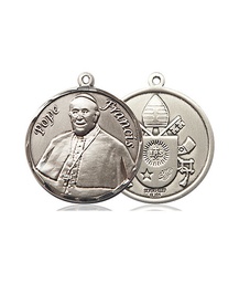 [8451RDSS] Sterling Silver Pope Francis Medal