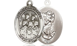 [8514SS] Sterling Silver Saint Christopher Choir Medal