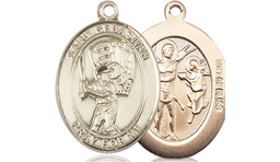 [8600GF] 14kt Gold Filled Saint Sebastian Baseball Medal