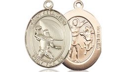 [8601GF] 14kt Gold Filled Saint Sebastian Football Medal