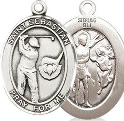 [8606SS] Sterling Silver Saint Sebastian Golf Medal