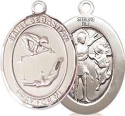 [8613SS] Sterling Silver Saint Sebastian Gymnastics Medal