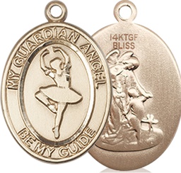 [8712GF] 14kt Gold Filled Guardian Angel Dance Medal