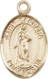 [9006GF] 14kt Gold Filled Saint Barbara Medal