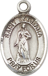 [9006SS] Sterling Silver Saint Barbara Medal
