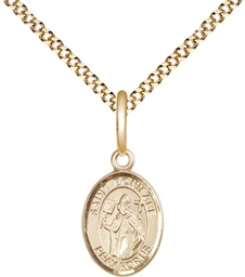 [9009GF/18G] 14kt Gold Filled Saint Boniface Pendant on a 18 inch Gold Plate Light Curb chain