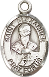 [9012SS] Sterling Silver Saint Alexander Sauli Medal