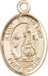 [9014GF] 14kt Gold Filled Saint Catherine of Siena Medal