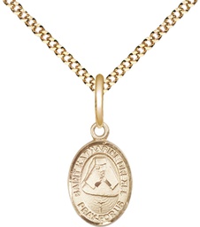 [9015GF/18G] 14kt Gold Filled Saint Katharine Drexel Pendant on a 18 inch Gold Plate Light Curb chain