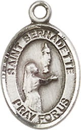 [9017SS] Sterling Silver Saint Bernadette Medal
