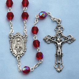 [307/RB] Birthstone Rosary Ruby 6mm