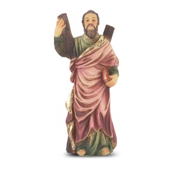 [HI-1735-404] 4&quot; Cold Cast Resin Hand Painted Statue of St. Andrew