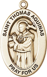 [11108GF] 14kt Gold Filled Saint Thomas Aquinas Medal